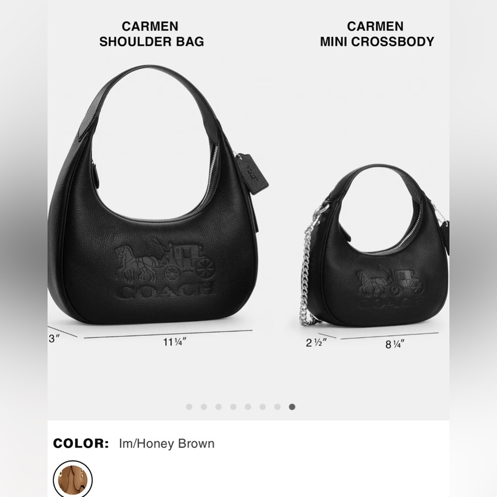 COACH NWT Brown and Gold Carmen Mini Crossbody Bag With Butterfly Appliqués - Picture 10 of 10